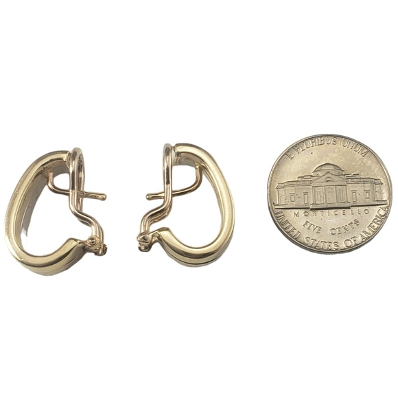 14 Karat Yellow and White Gold Earrings #16741 - Picture 6 of 7